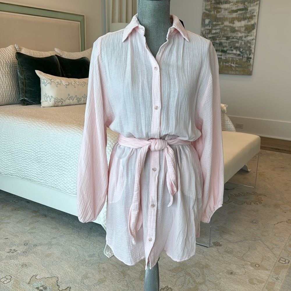 LA Made brand Andria Shirt Dress Size XS NWT